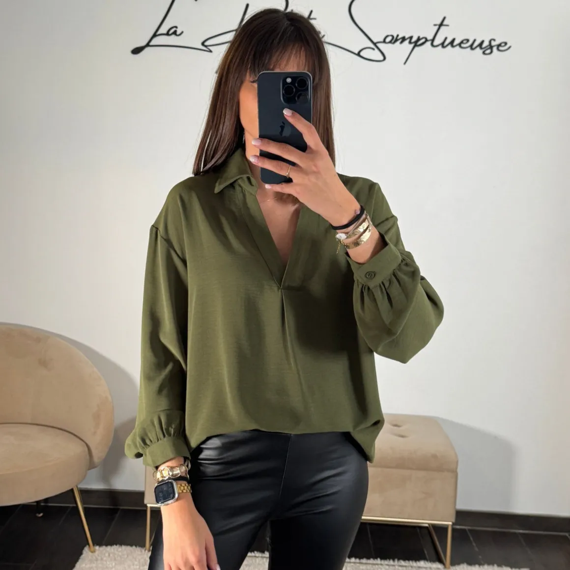 BLOUSE KAKI ALICIA