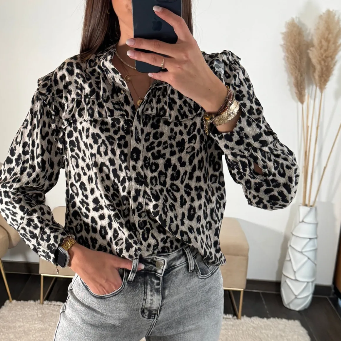 BLOUSE LEOPARD ELLY