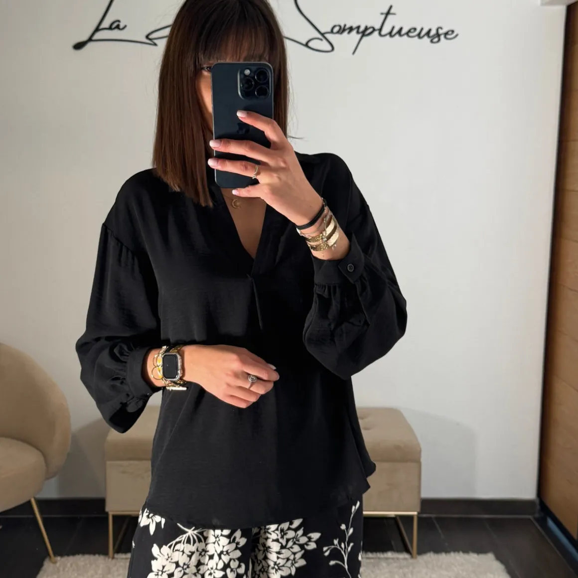 BLOUSE NOIRE ALICIA