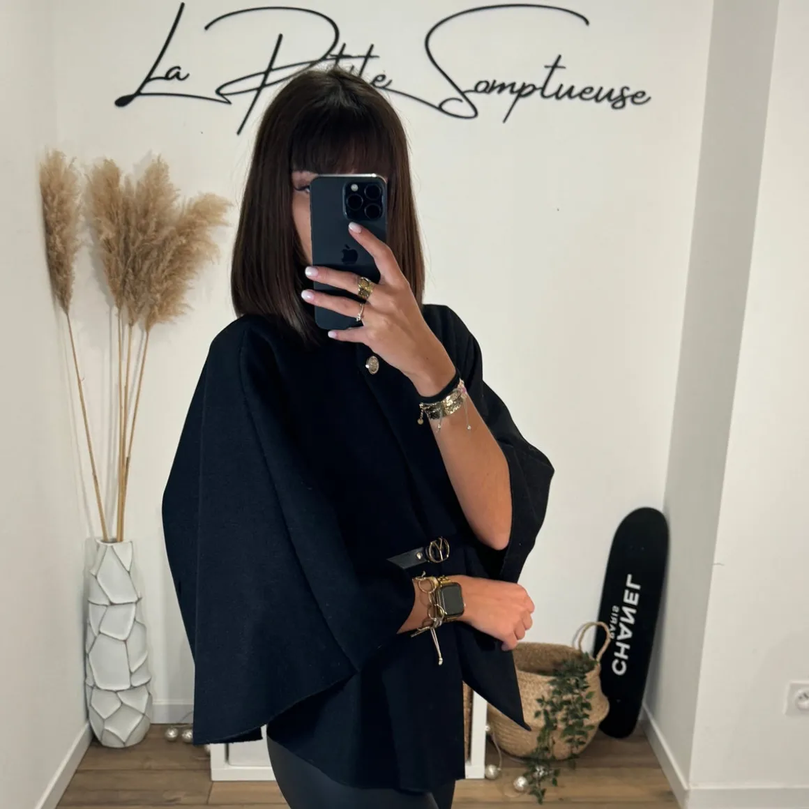 CAPE NOIRE CEINTURE DALIA