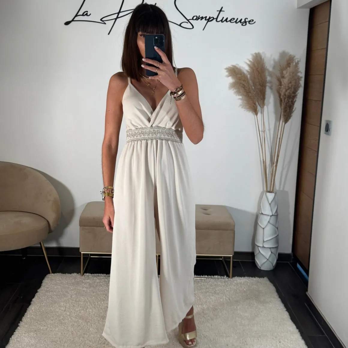 COMBINAISON BEIGE BOHEME