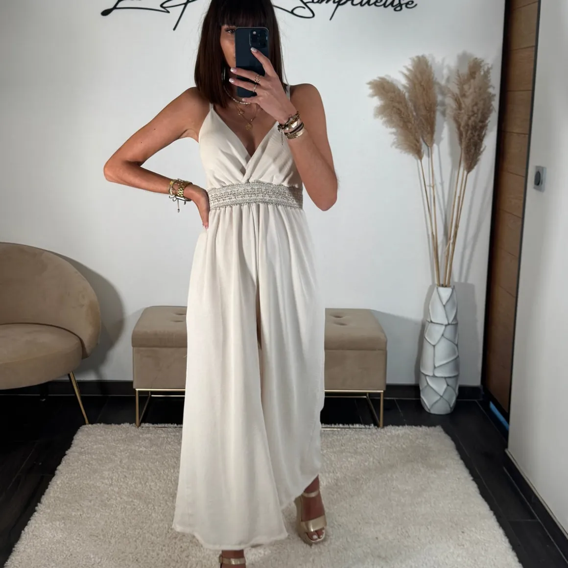 COMBINAISON BEIGE BOHEME