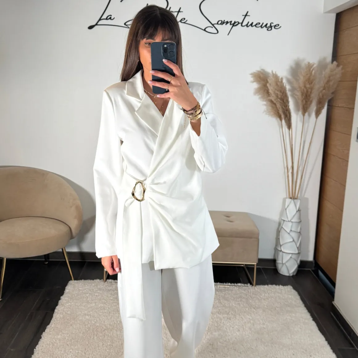 ENSEMBLE BLAZER BLANC MERYL
