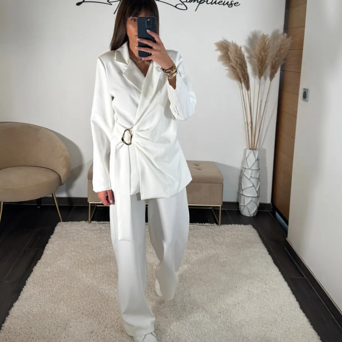 ENSEMBLE BLAZER BLANC MERYL