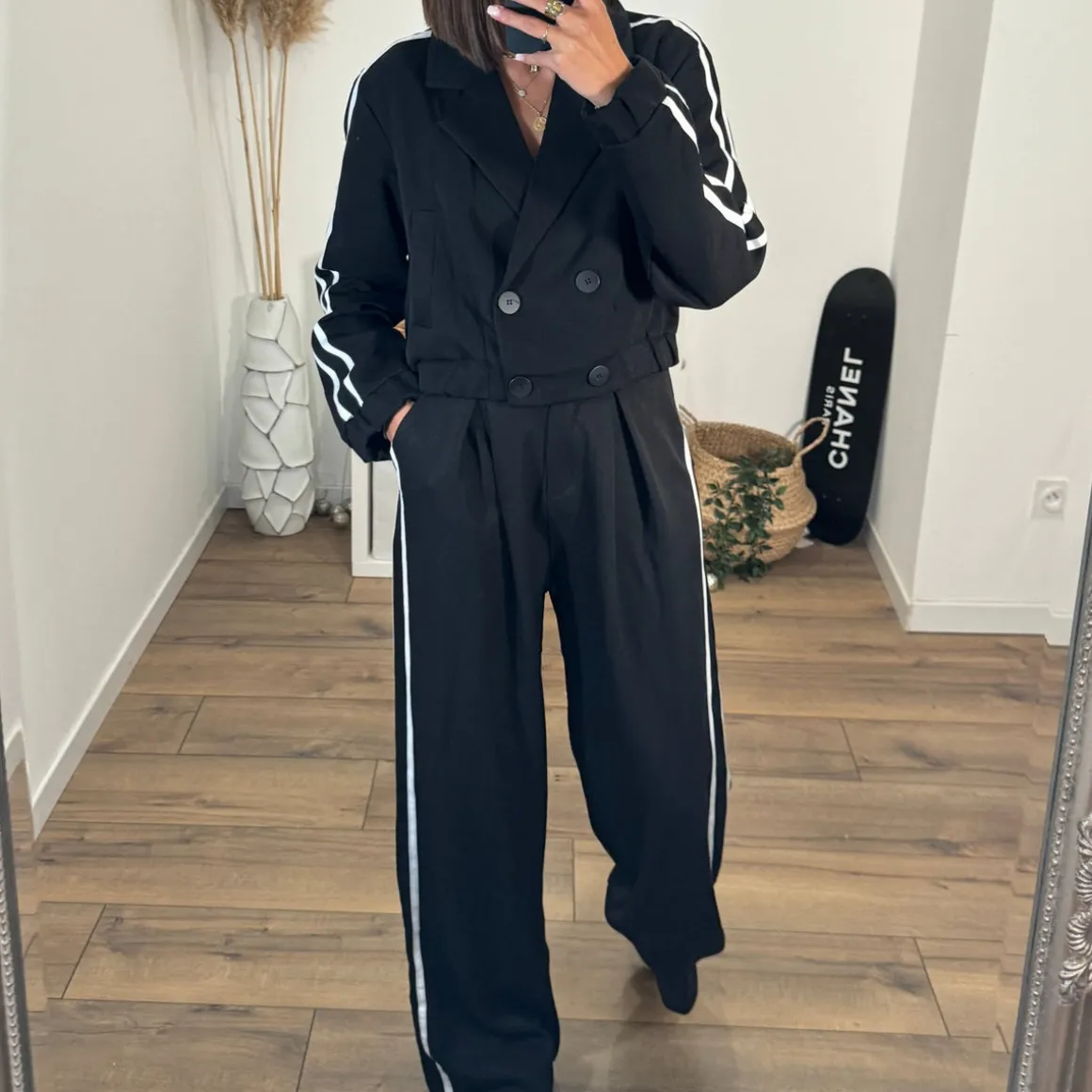 ENSEMBLE BLAZER STREETWEAR NOIR