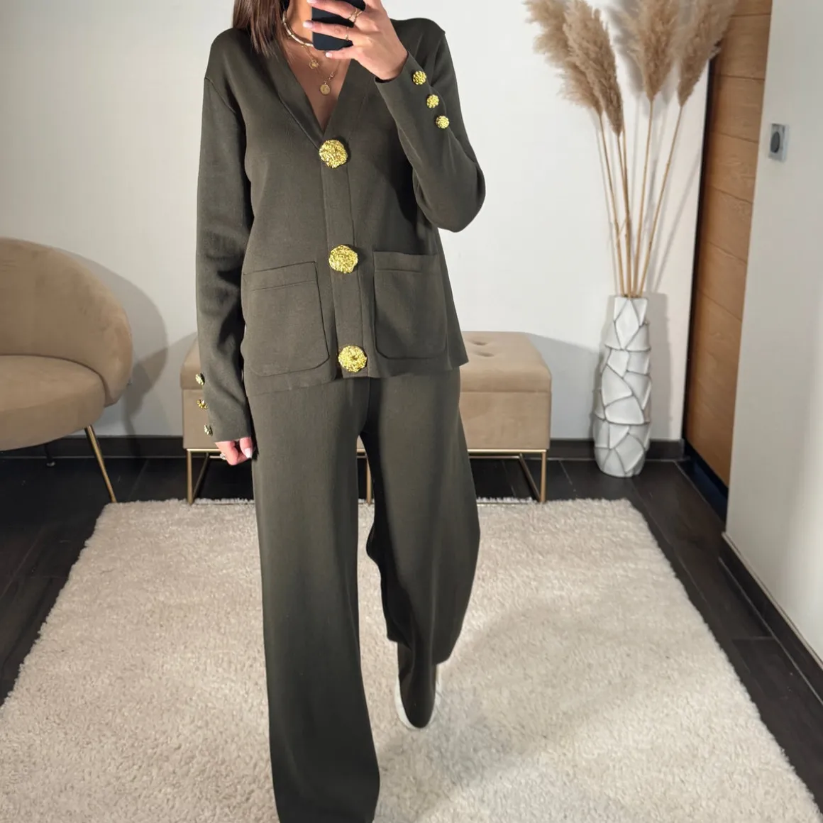 ENSEMBLE KAKI CECILE