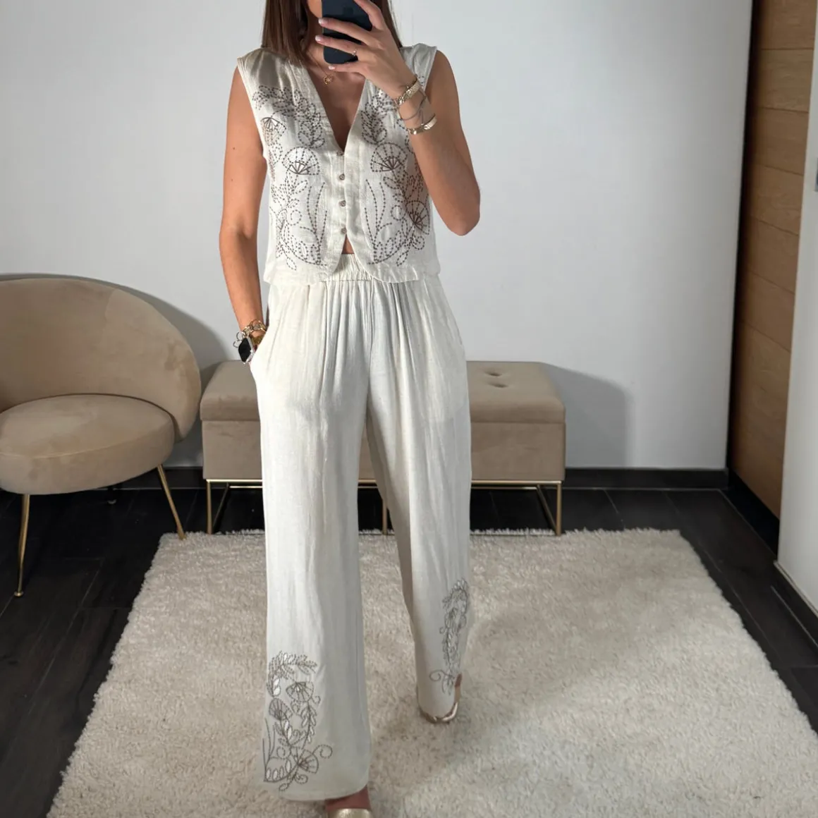 ENSEMBLE LIN BEIGE JILAN