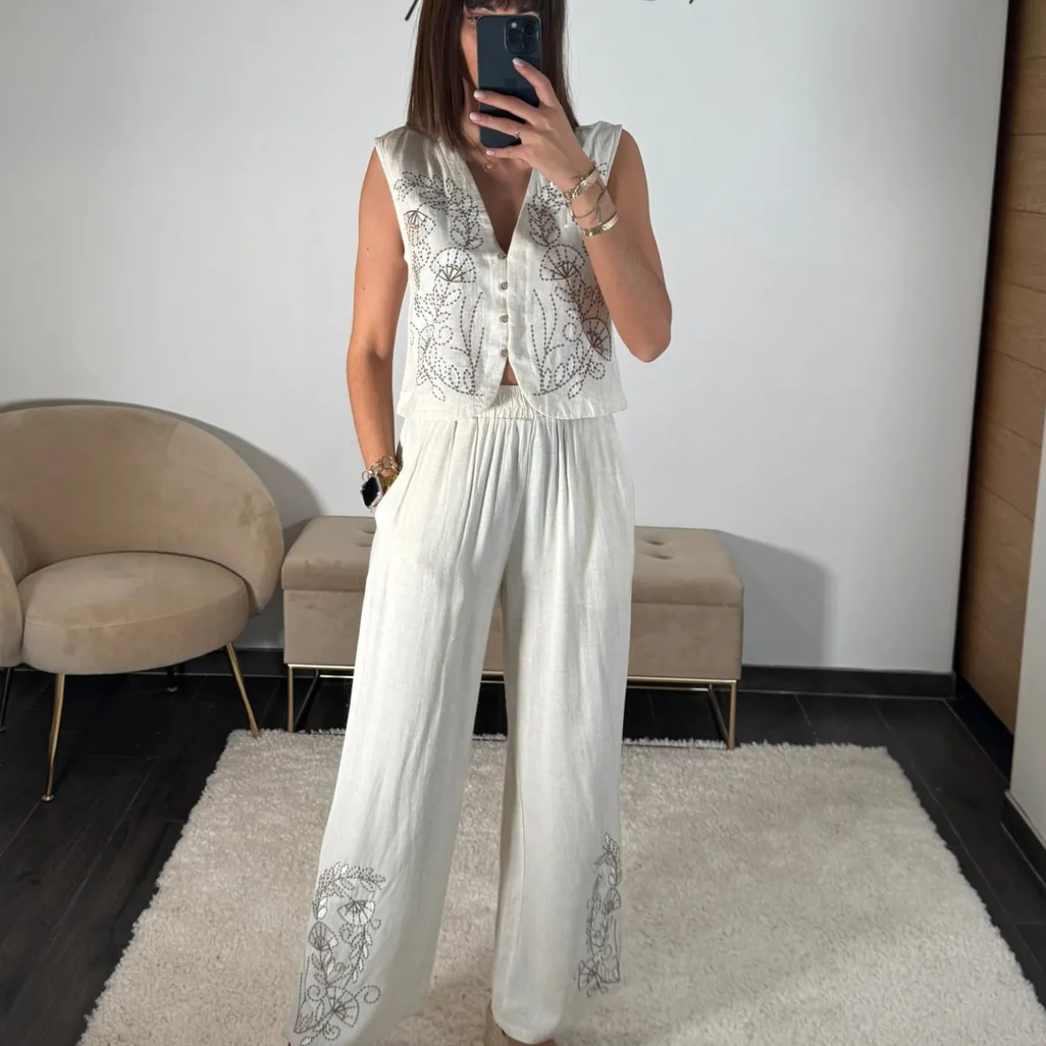 ENSEMBLE LIN BEIGE JILAN