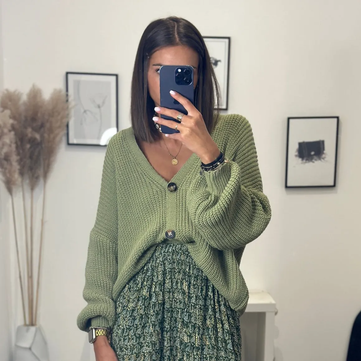 GILET MAILLE BABY VERT