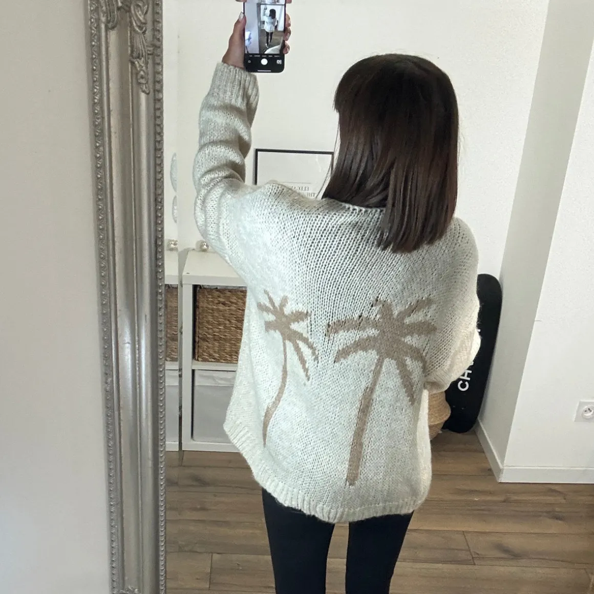 GILET PALMIERS BEIGE