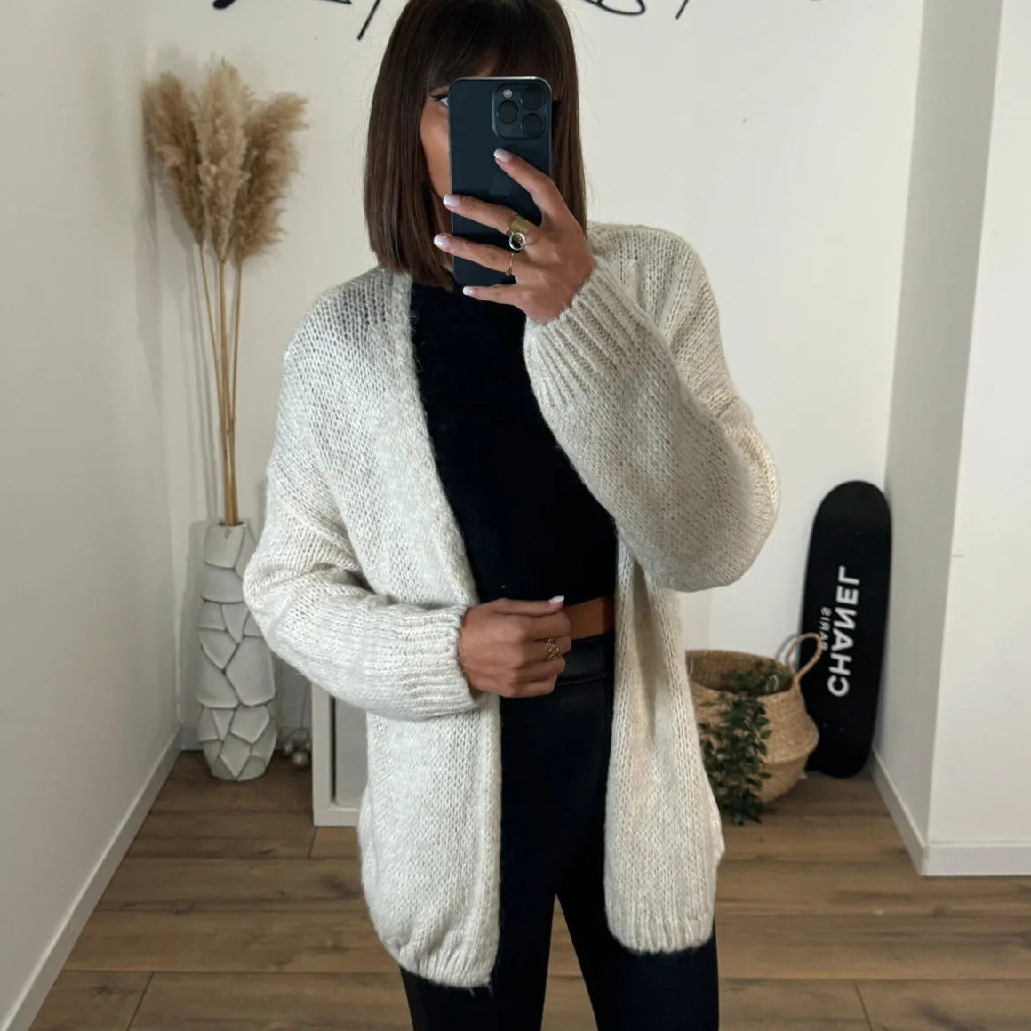 GILET PALMIERS BEIGE