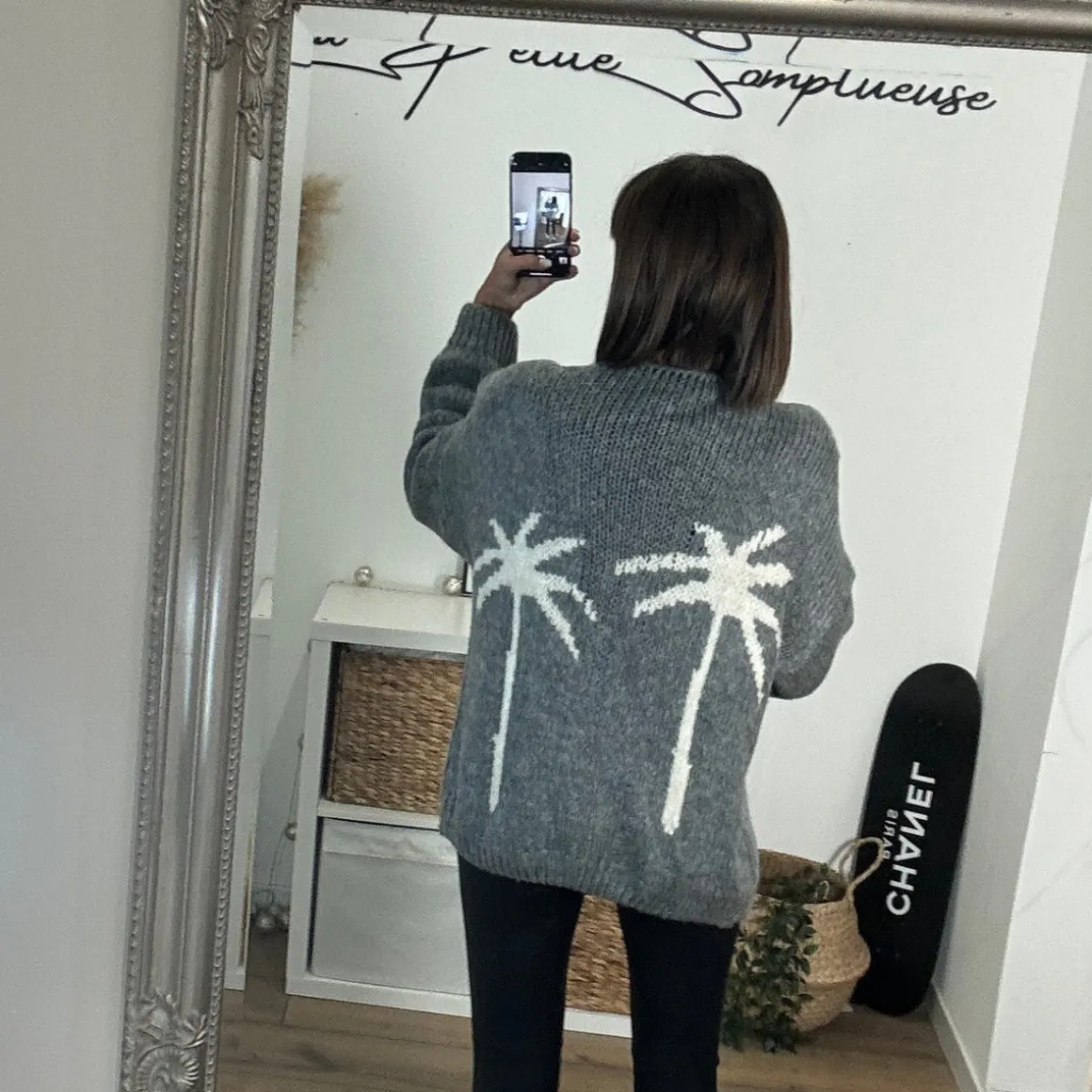 GILET PALMIERS GRIS