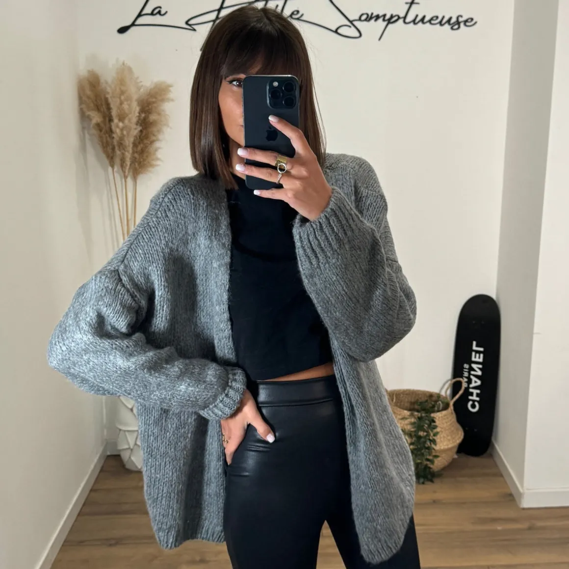 GILET PALMIERS GRIS