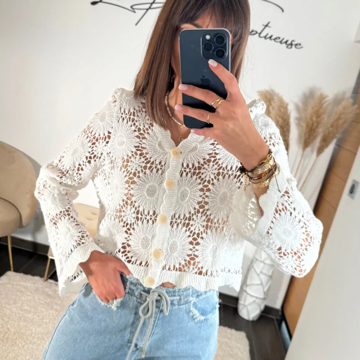 HAUT CROCHET FLOWERS FLAVY