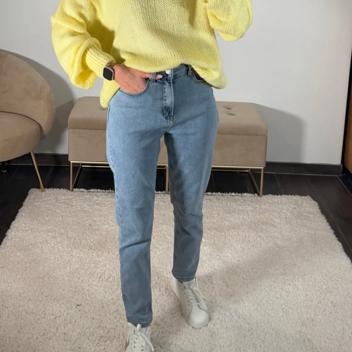 JEAN MOM BLEU RUBEN