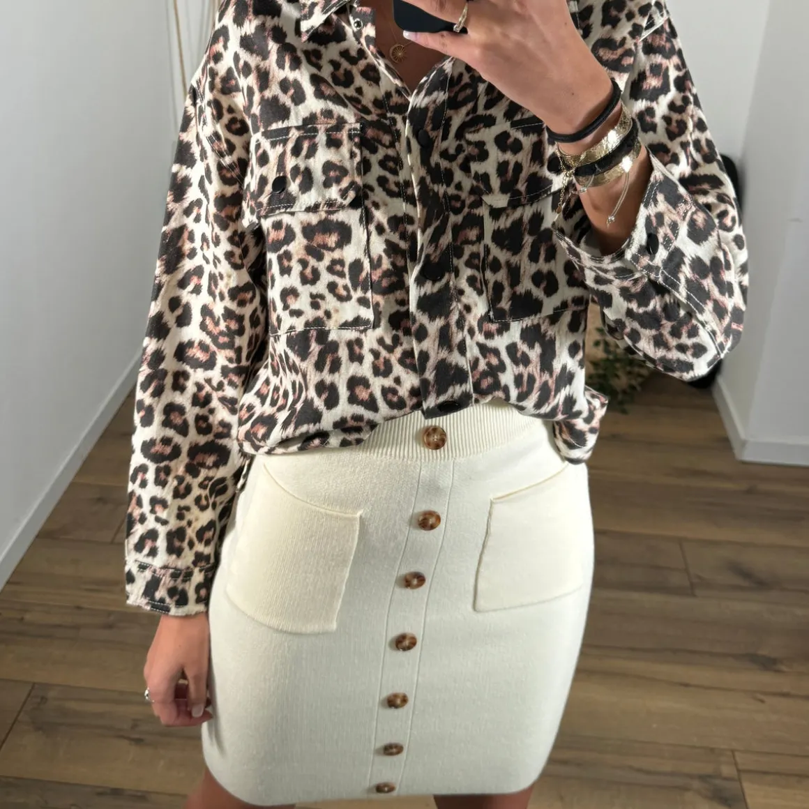 JUPE BEIGE ANDREANE