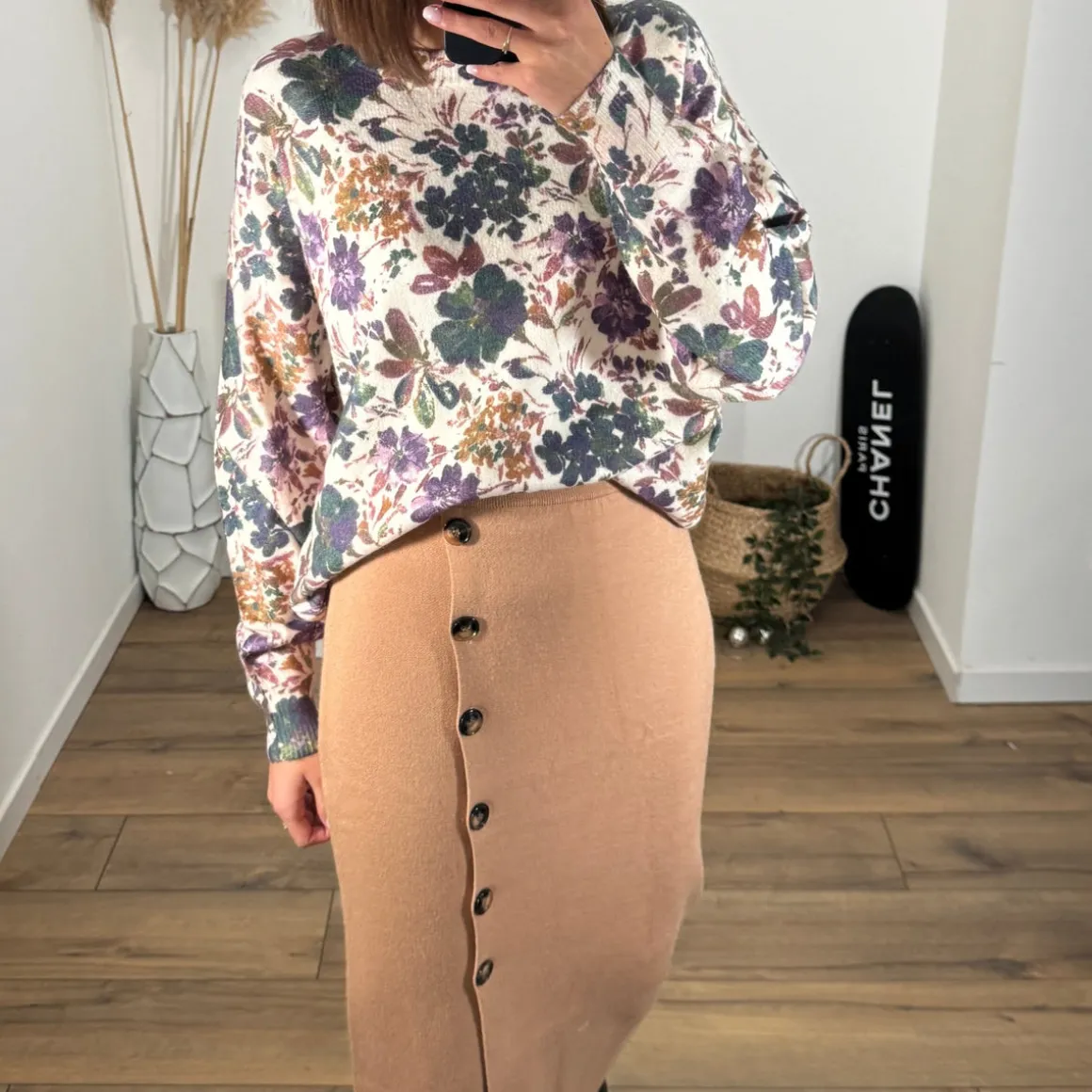 JUPE CAMEL EN LAINE JONA
