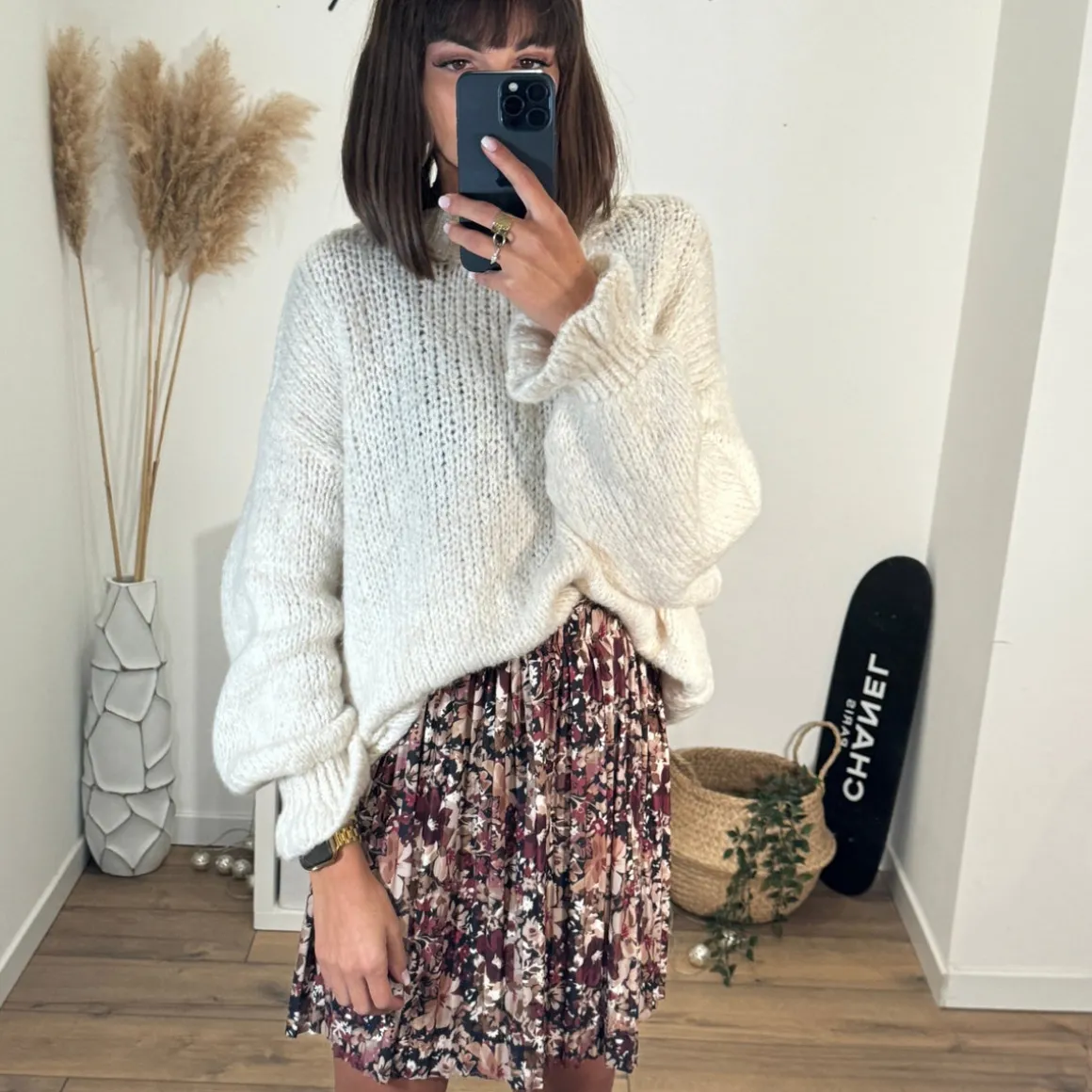 JUPE COURTE FLEURIE AMANDINE
