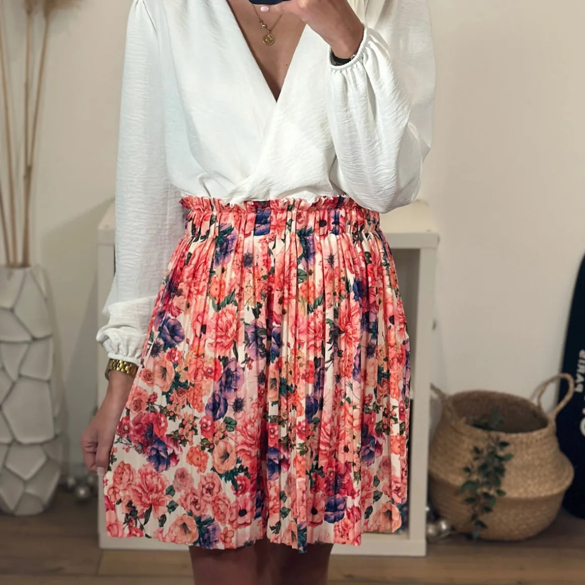 JUPE COURTE FLEURIE FLORY