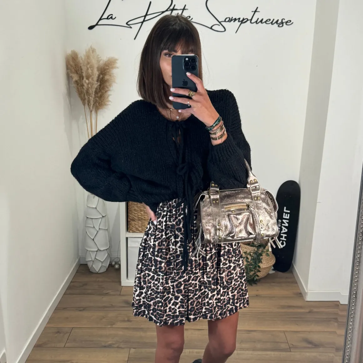 JUPE COURTE LEOPARD COLINE