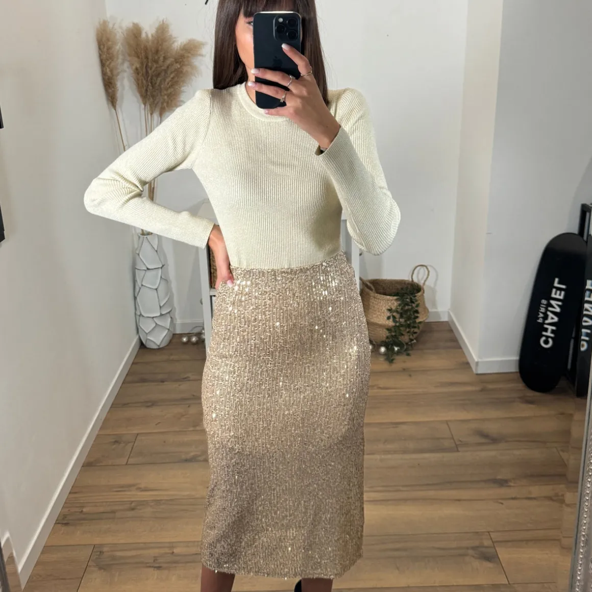 JUPE DOREE SEQUINS LARA