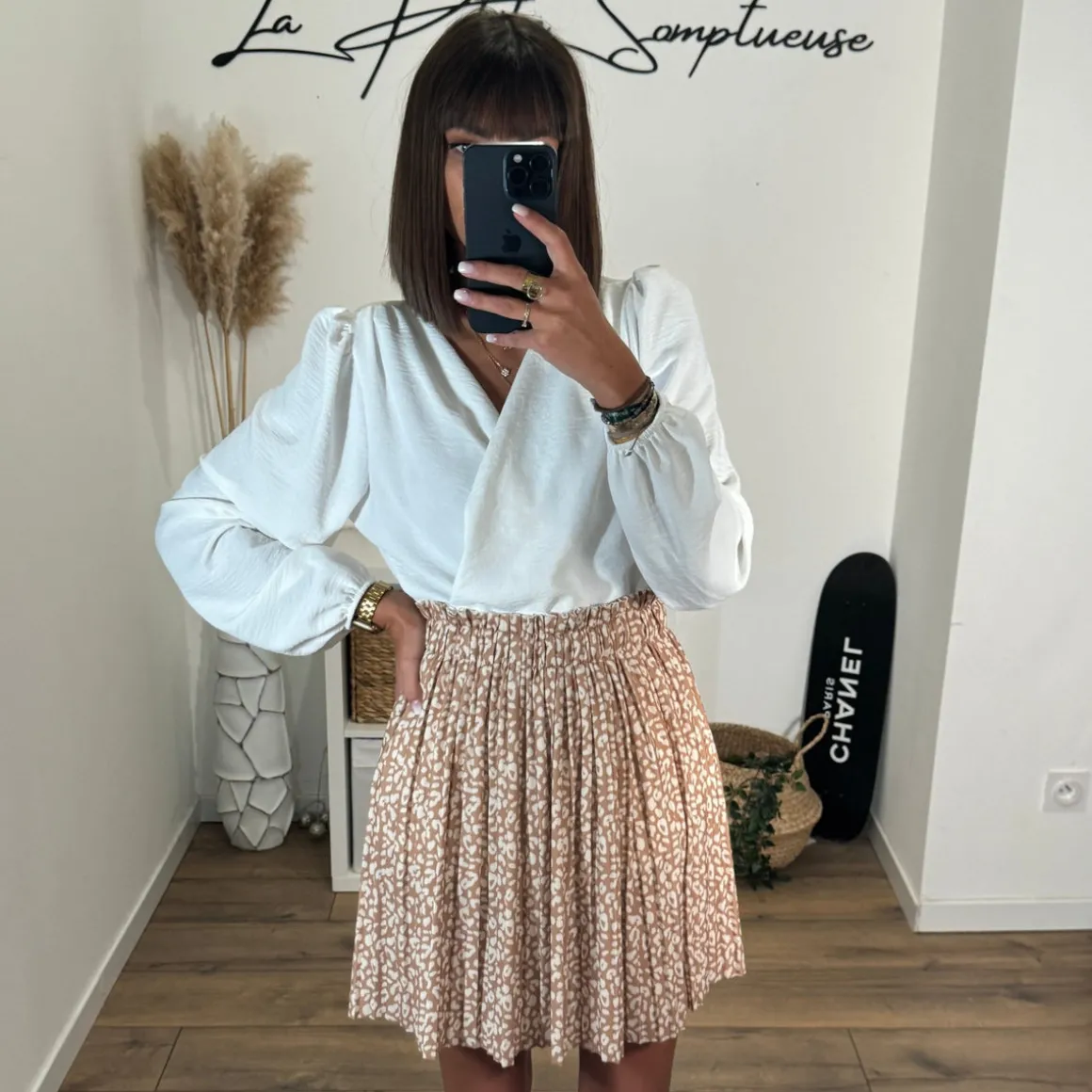 JUPE LEOPARD CAMEL LAIA