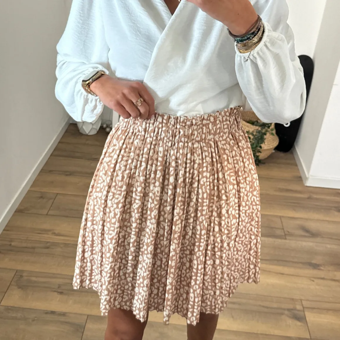 JUPE LEOPARD CAMEL LAIA