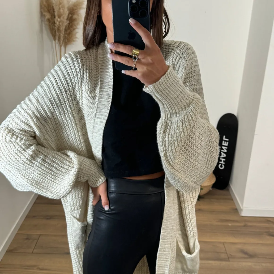 LONG GILET BEIGE CLEO