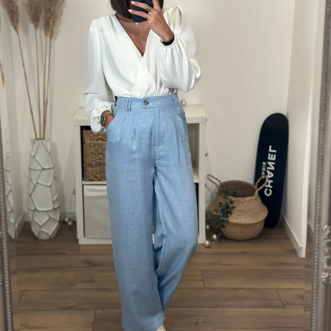 PANTALON FLUIDE BLEU EDEN