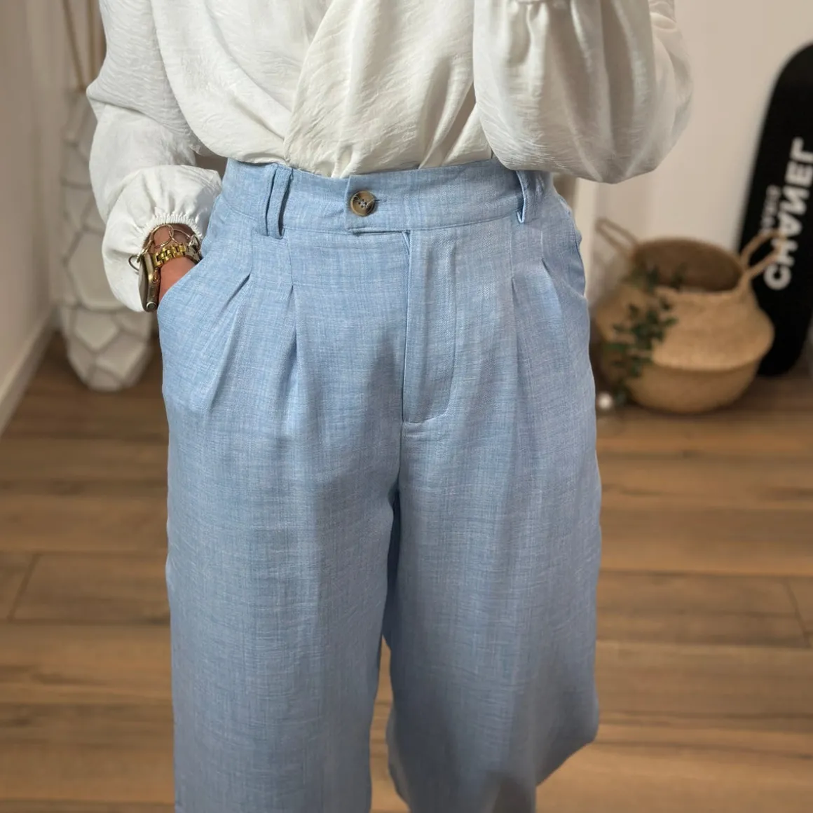 PANTALON FLUIDE BLEU EDEN