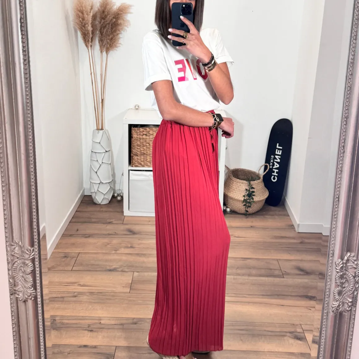 PANTALON PLISSÉ FLUIDE TERRACOTTA GASPARD