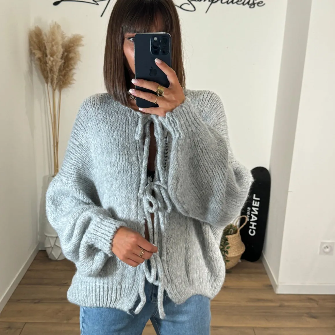 PULL NOEUD GRIS SOAN