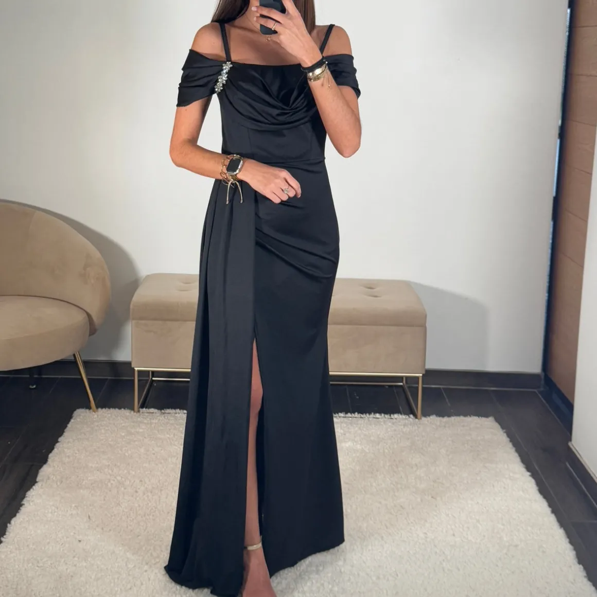 ROBE BIJOUX STRASS NOIRE