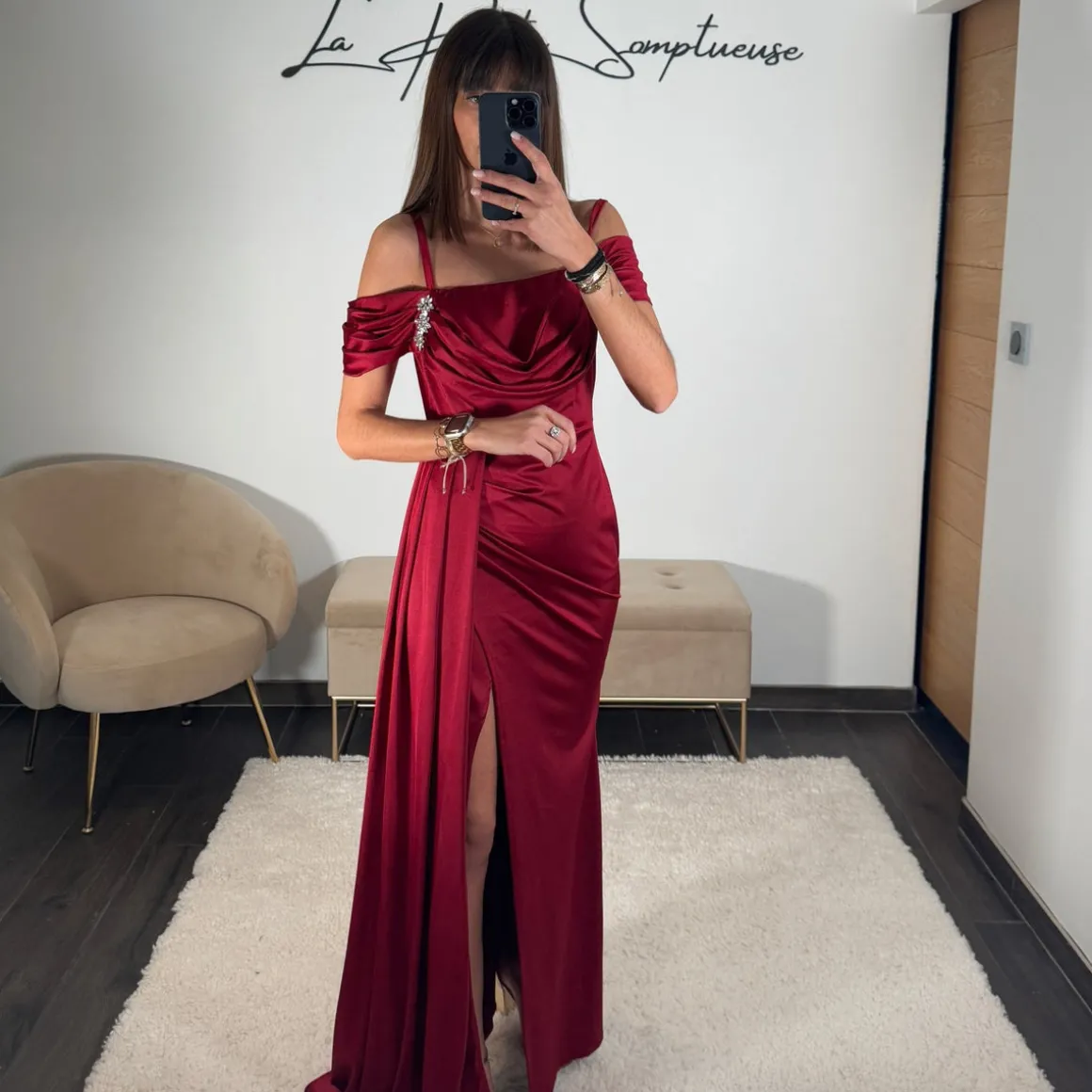 ROBE BIJOUX STRASS TERRACOTTA