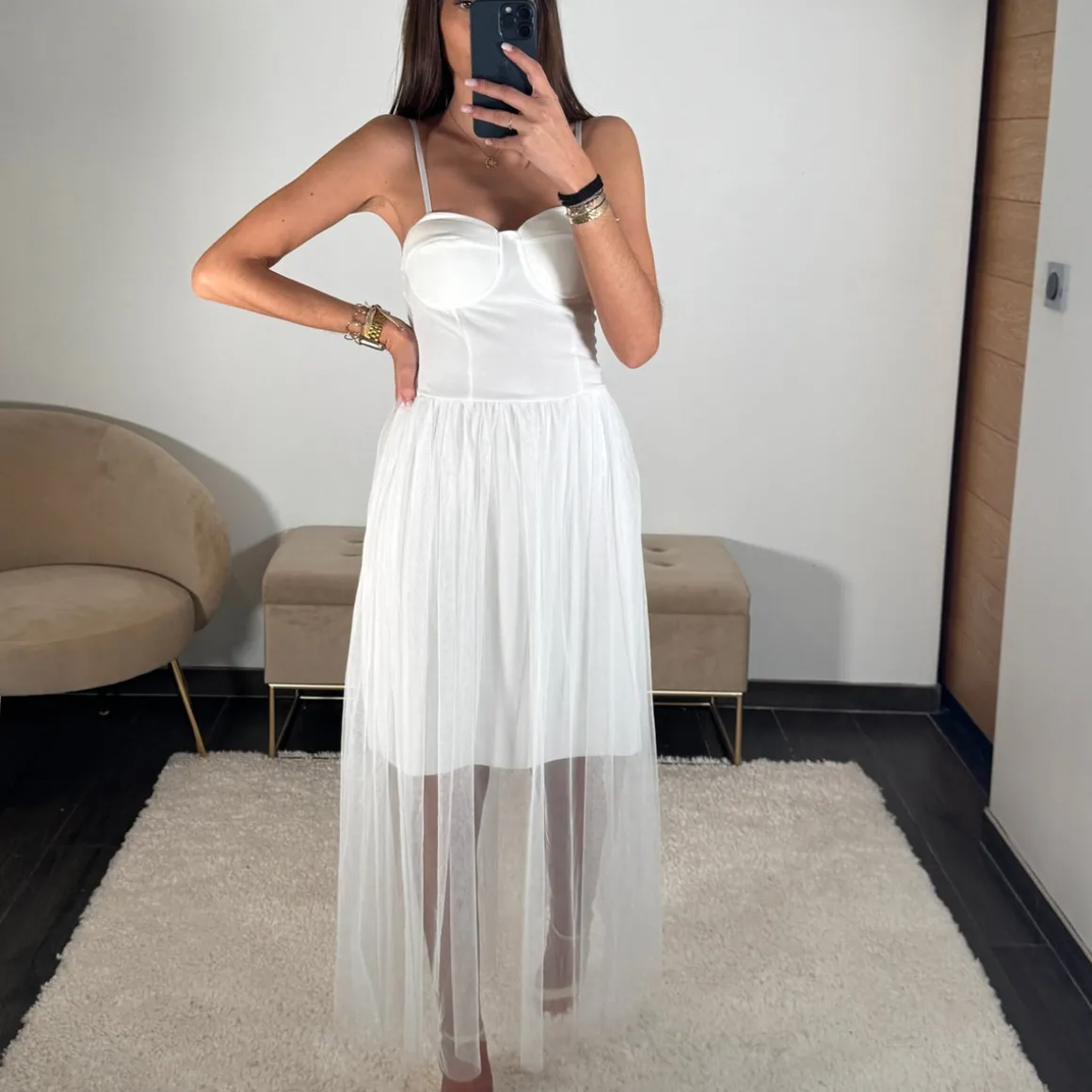 ROBE BLANCHE TULLE ALICIA