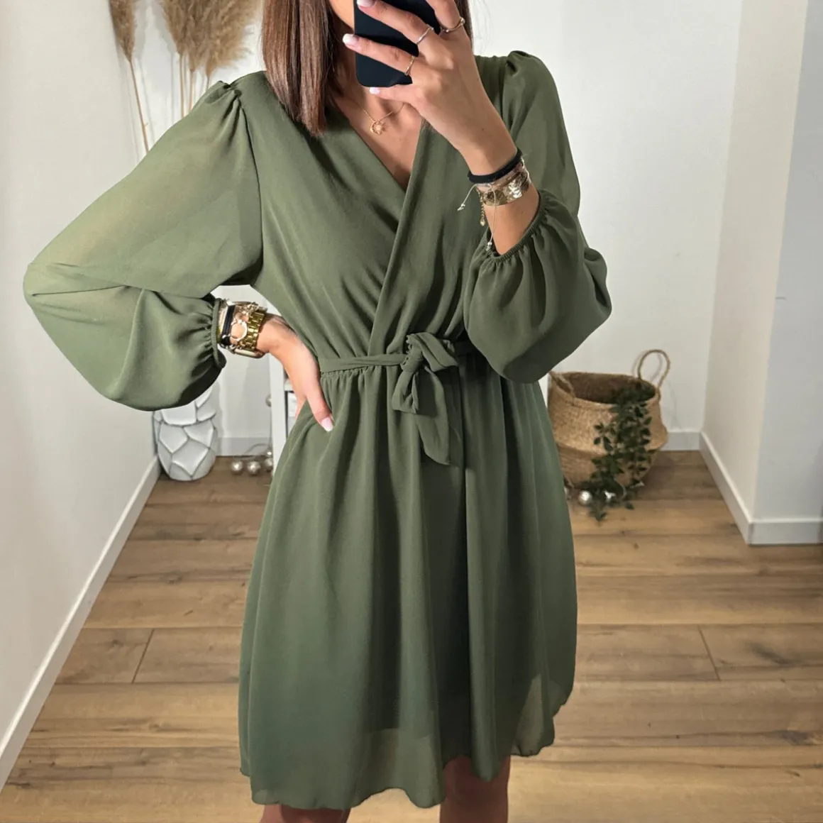 ROBE COURTE KAKI ELISE