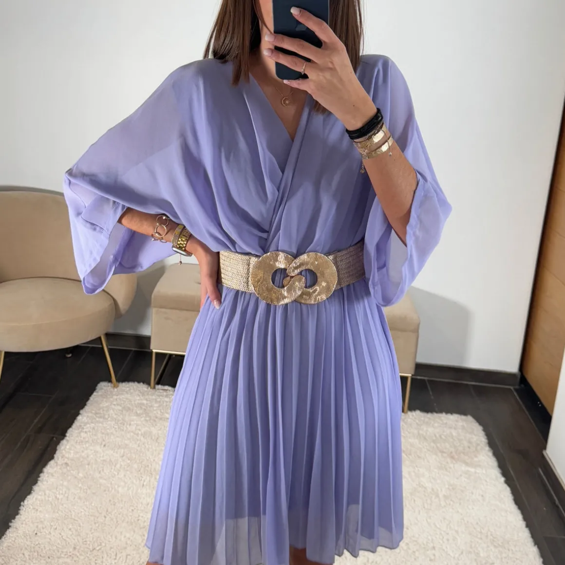 ROBE COURTE LILAS ASTRID