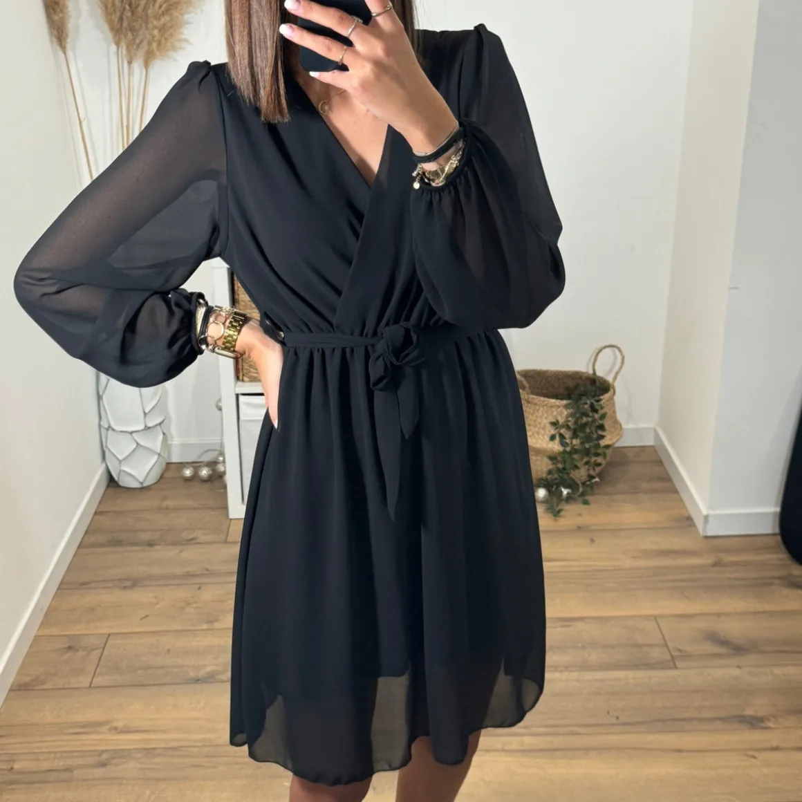 ROBE COURTE NOIRE ELISE