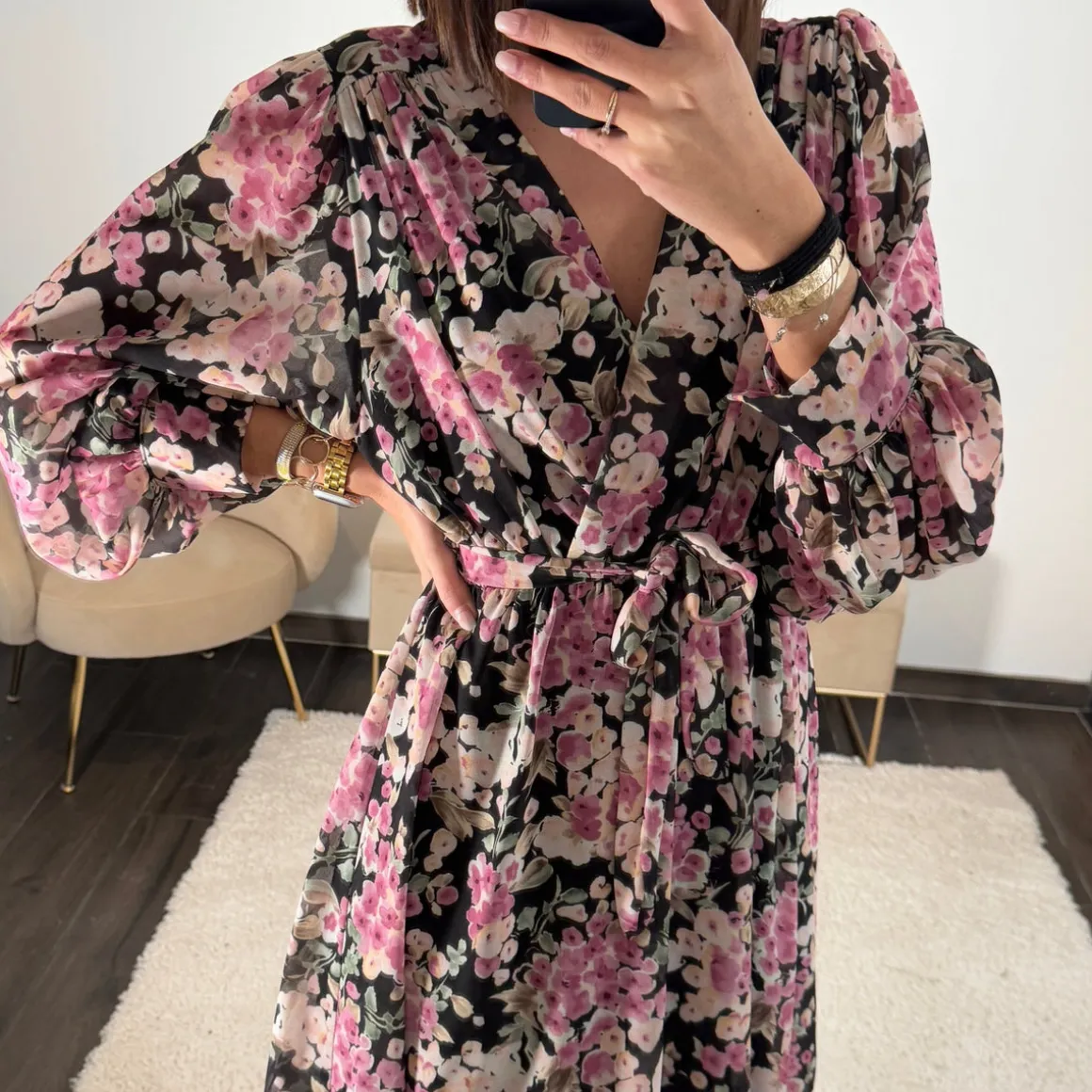ROBE FLEURIE EVELYNE
