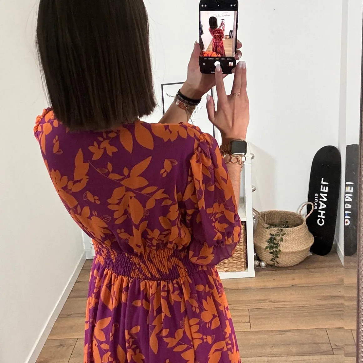 robe_fleurie_orange_et_ma_4.webp ROBE FLEURIE ORANGE ET MAUVE ELOISE