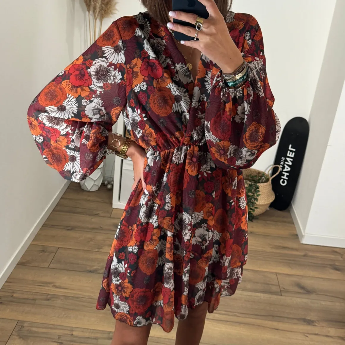 ROBE FLEURIE TERRACOTTA AMBER
