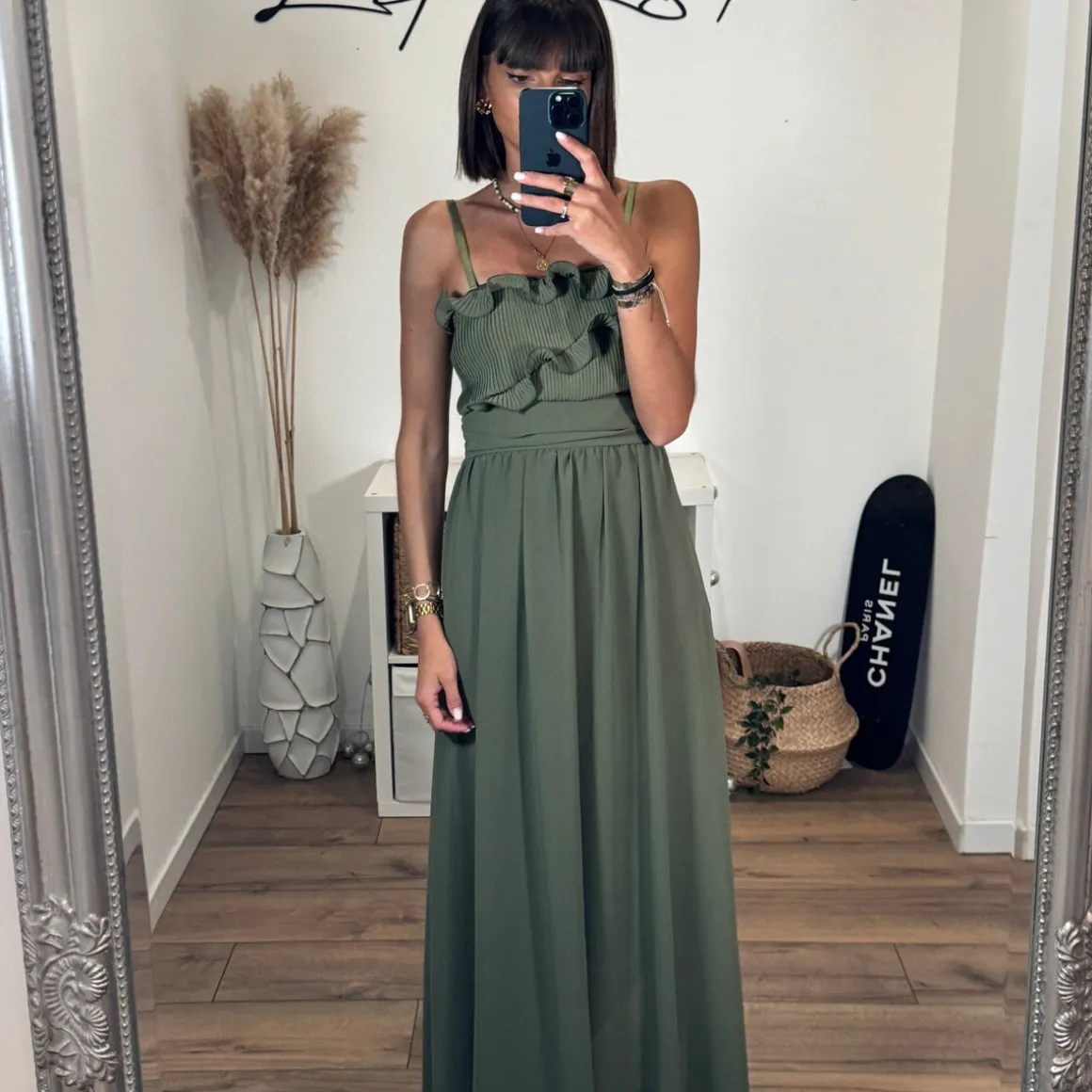 ROBE KAKI CLOTILDE