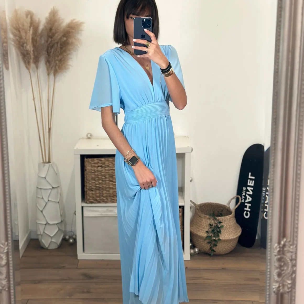ROBE LONGUE BABY BLUE KARENE
