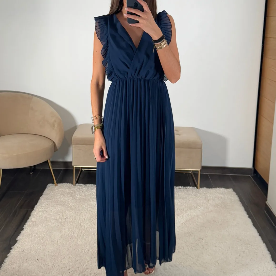 ROBE LONGUE BLEUE GABRIELLE