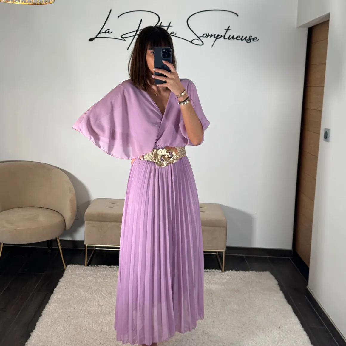 ROBE LONGUE LILAS JULIA