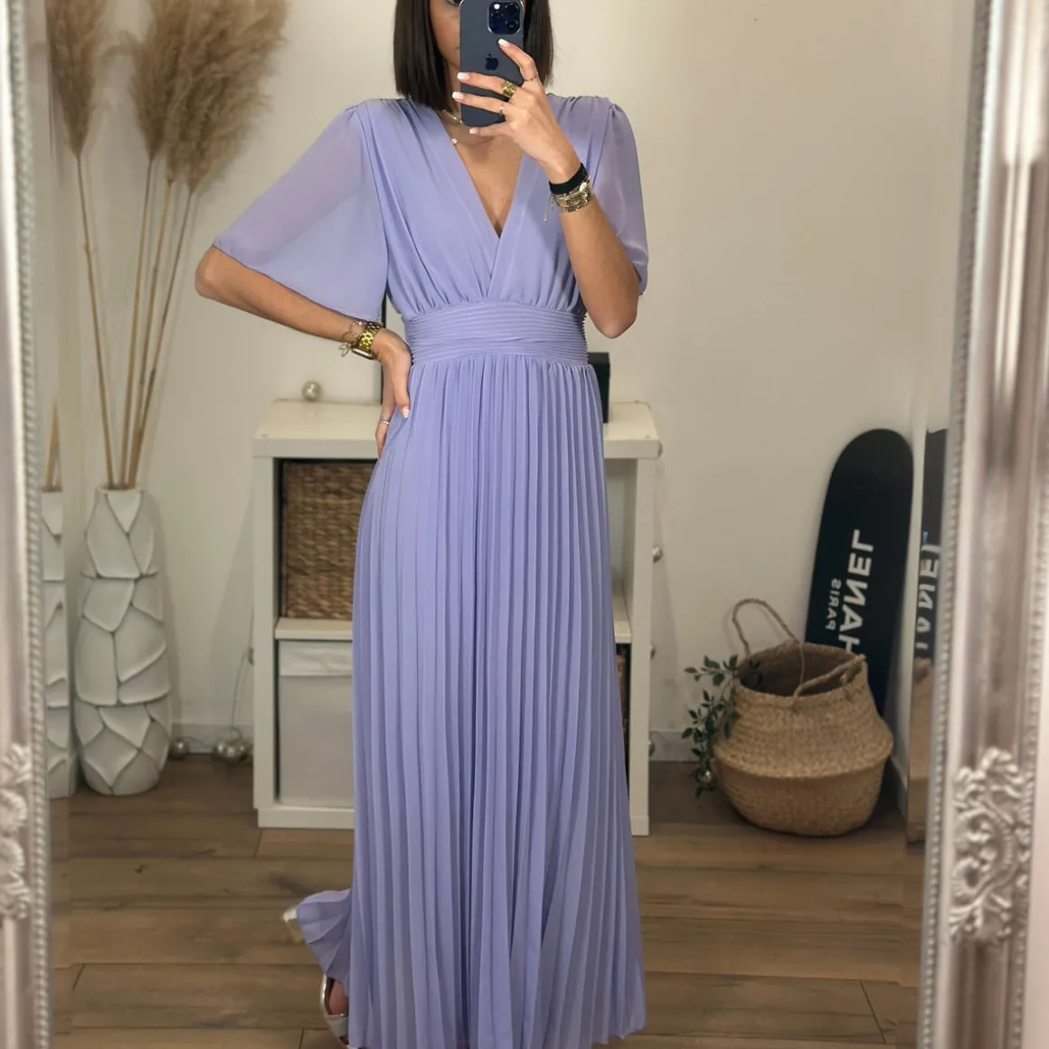 ROBE LONGUE LILAS KARENE
