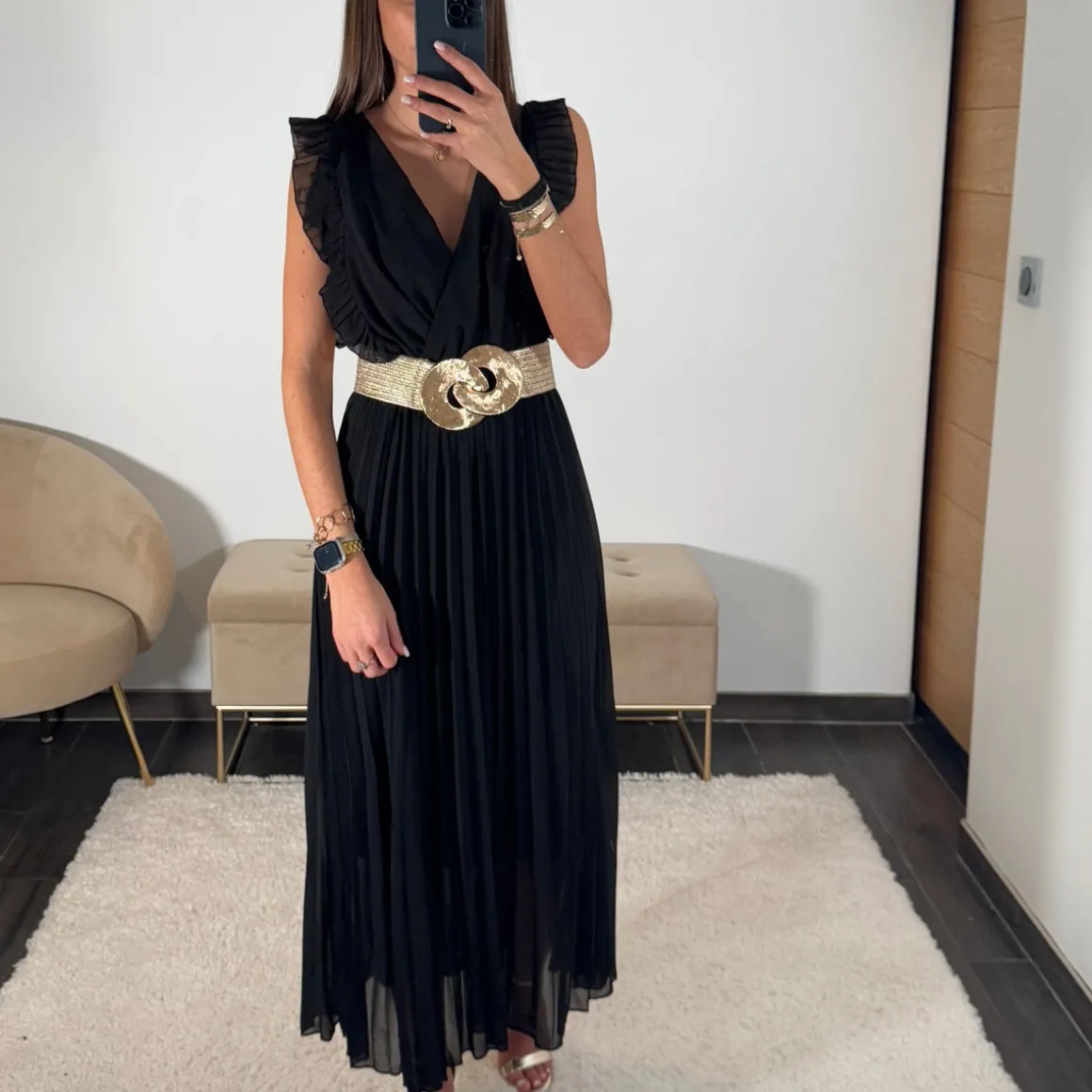 ROBE LONGUE NOIRE GABRIELLE