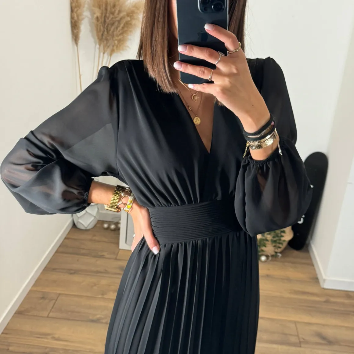 ROBE LONGUE NOIRE KARENA