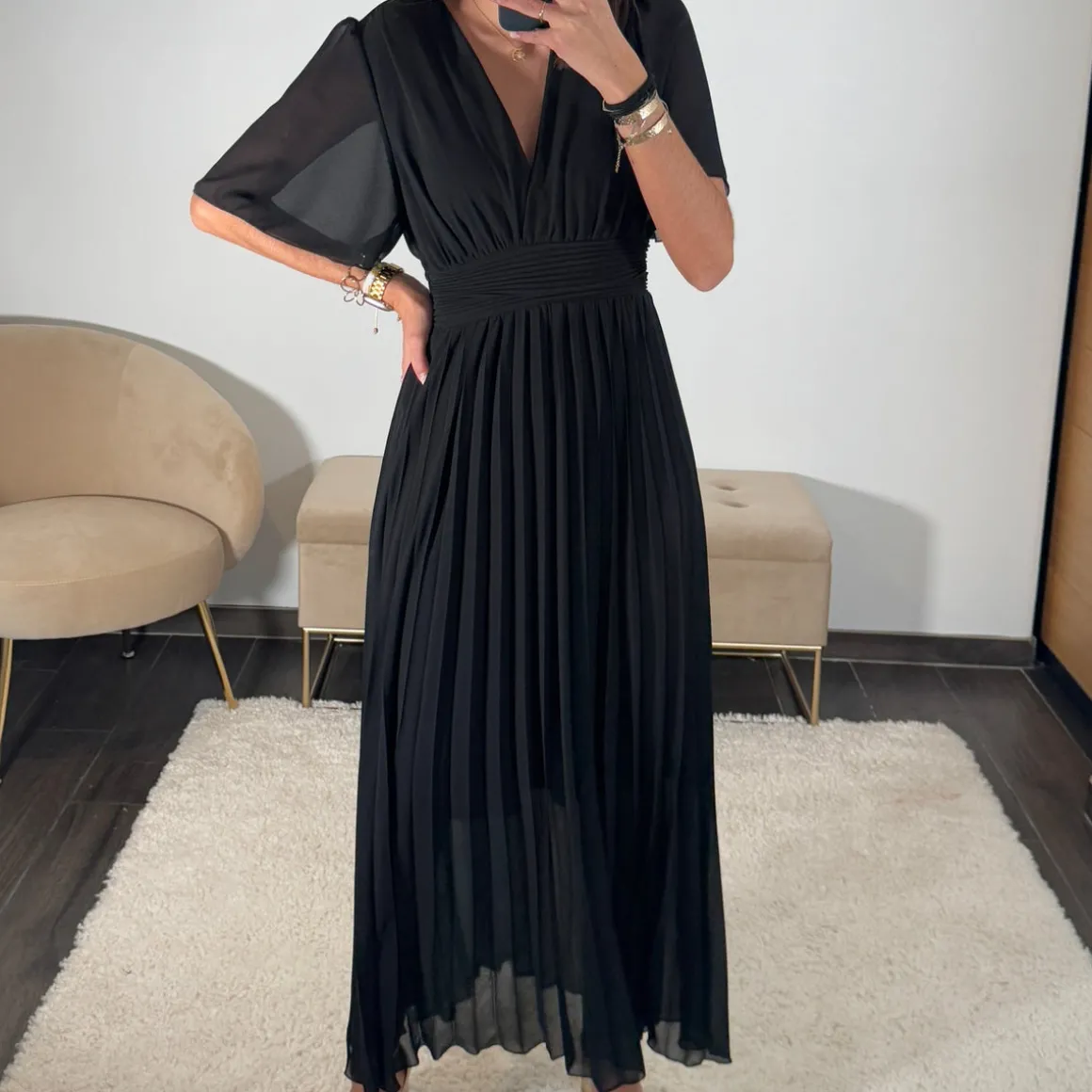ROBE LONGUE NOIRE KARENE