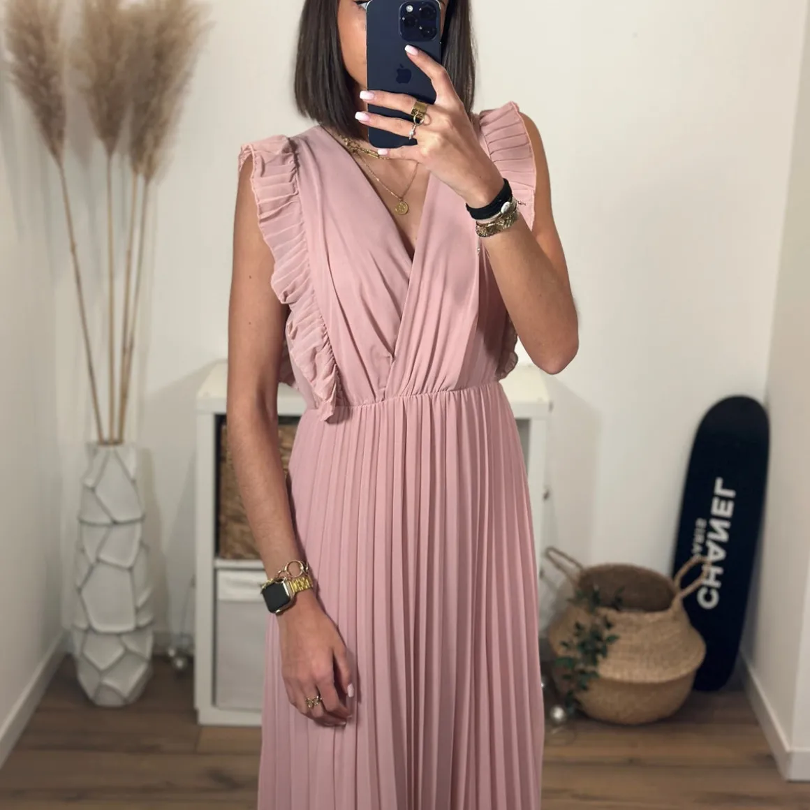 ROBE LONGUE ROSE GABRIELLE